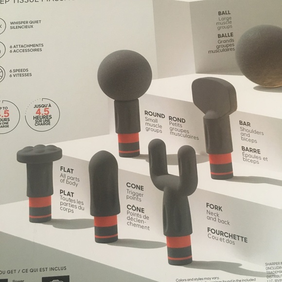 Sharper Image Power Percussion Deep Tissue Massager with 6 attachments & Case - Picture 5 of 13